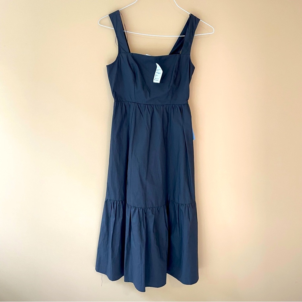 ASTR THE LABEL Sleeveless Poplin Tiered Maxi Dress in Black